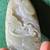 VINTAGE NEPHRITE CARVED 3" JADE PEBBLE FISH IN POND GREEN & BROWN PEND 7 thumbnail