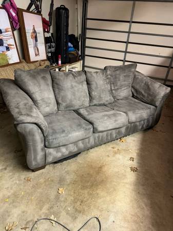 Comfy Grey Couch 3 seats 1