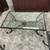 Coffee Table & Solid Iron Gray Metal Side End Tables with  Glass Tops 15 thumbnail
