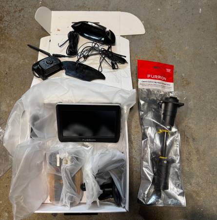 Furrion RV / trailer wireless side and rear view camera kit + adapter 1