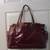 Coach Embossed "C" Patent Leather Tote Burgundy Large Shoulder Bag 12 thumbnail