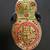 Colorful Hand Painted Carved Solid Wood Elephant With Gold Embellishme 8 thumbnail
