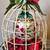 Red & Silver Hanging Ball Ornament Christmas Bird Cage 1 thumbnail