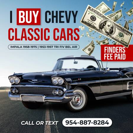 I BUY CHEVY CLASSIC CARS IMPALA 1953 TRI FIV BEL AIR 1