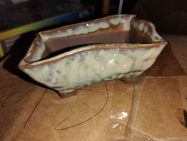 Glazed Ceramic Bonsai Pot 3.5" x 2"
 1