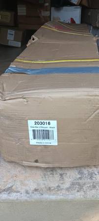 3" ROUND BLACK STEEL SIDE BARS, SELECT FORD F-150 #203016 1