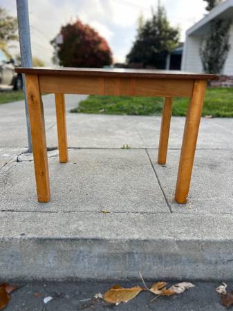 GONE- FREE- Small Wooden Table- on curb now 1