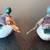 2 Vintage? Bird Mallard Drake Duck Ornament Wood Bark Pinecone Natural 4 thumbnail