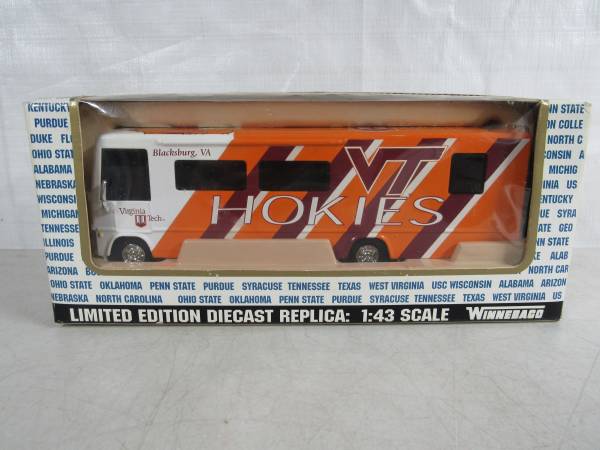 Va.Tech Hokies Team Collectible Limited Edition Diecast Winnebago 1:43 1