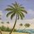 Vintage Coastal Florida Seascape oil Painting  Signed 6 thumbnail