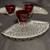 Anchor Hocking Fan shape Snack Plates & Ruby Red Cups 3 thumbnail