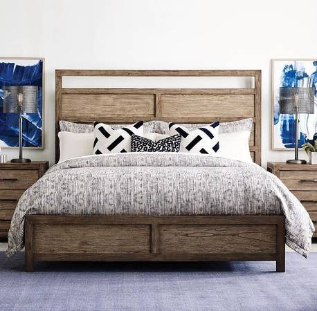 Solid Wood Camel Finish King Bed - $475 (Pendergrass)63469932474753124