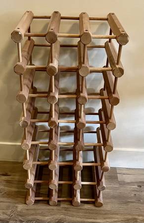***Simple Wooden Wine Rack - Stores 24-28 Bottles*** 1
