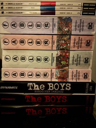 Complete Comic Set of The Boys, Fables, and Umbrella Academy 1