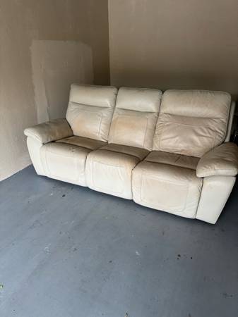 Electric Reclining Leather Sofa – For Sale 1