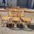 Vintage solid poplar wood  6 dinner chairs 8 thumbnail