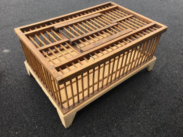 Restored Antique Wooden Chicken Crate - Coffee Table 1