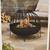 Brand New 26” Outdoor Fire Basket Wood Burning Round Pit Black Patio 2 thumbnail