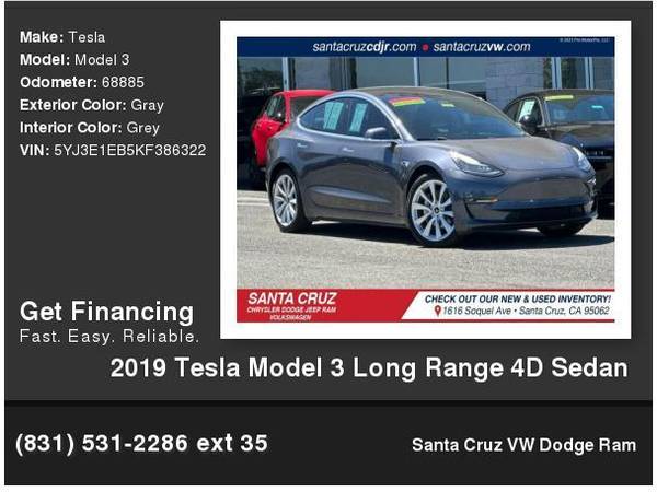 2019 Tesla Model 3 Long Range 4D Sedan 1