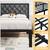 New Twin Bed Frame with Linen Upholstered Headboard, Metal Support, No Box Sprin 6 thumbnail