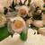 Silk Flowers in Tiny Rolling Rock Green Bottle 4 thumbnail