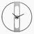 Round 22” Modern Silver Metal Wall Clock 2 thumbnail