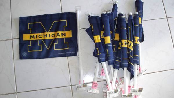 U of M Car window flags -- Brand New --Less Than Half Price - 1