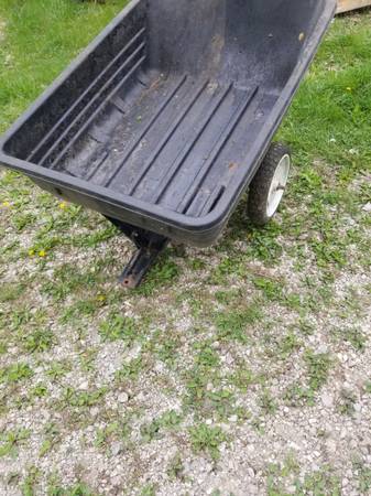 Newer Dump Bed Utility Trailer W/ Solid Wheels 1