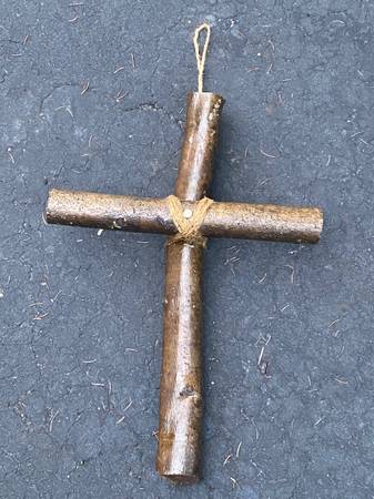 Solid Wood “Dogwood” Cross  - 17” x 12” 1