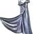 XSCAPE Women Sz 4 Long gown dress silver party cocktail glitter NEW NW 24 thumbnail