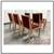 Custom Design Crimson Mohair Madison Dining Chairs, Set Of Six 5 thumbnail