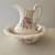 Vintage T H Athena Made in USA Large White Floral Pitcher Wash Basin 1 thumbnail