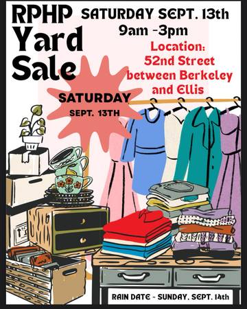 Yard sale Hyde Park 9-13-25 from 9-3 1
