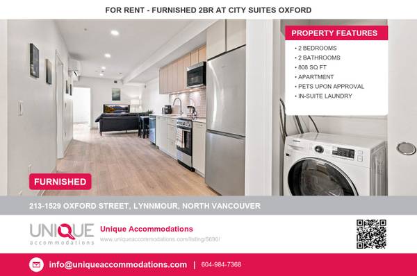 UniqueAccommodations.com ID:5690 Furnished South-Facing 2 Bed 2 Bath, 1