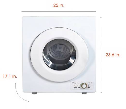 Magic Chef 2.6 Cu. Ft. Compact Electric Dryer, Portable Clothes Dryer is Perfect 1