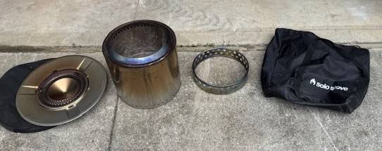 Ranger Solo Stove and heat deflector 1