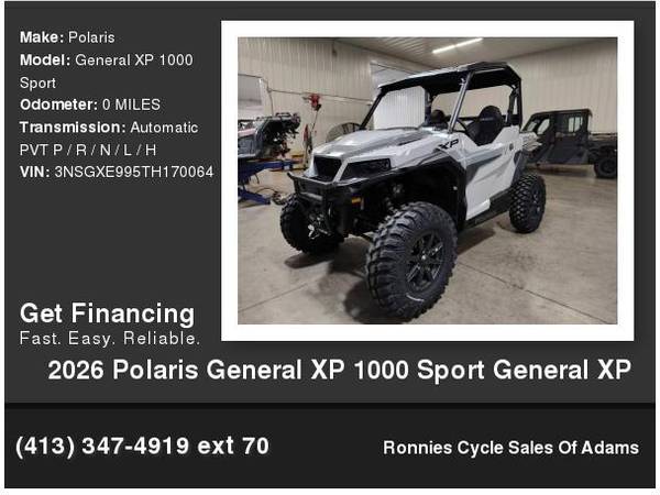 2026 Polaris General XP 1000 Sport General XP 1000 1