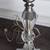 VINTAGE CUT GLASS TABLE LAMP with RED VELVET SHADE 2 thumbnail