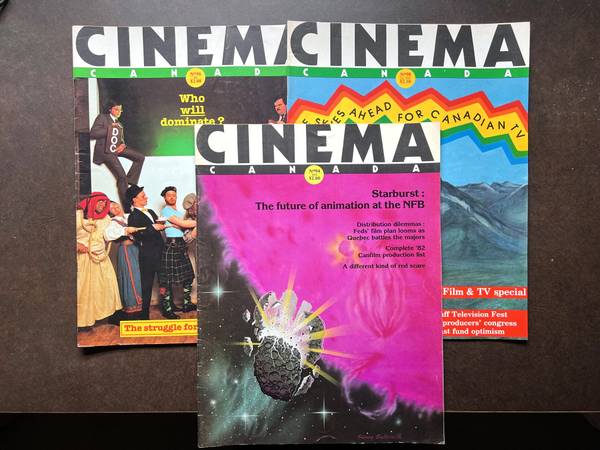 3 Cinema Canada Magazines from 1983 with In Production Lists 1