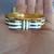 Coach Poppy Nautical Stripe Hinged Bangle Bracelet with Bow 1 thumbnail