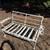 Vintage mid century modern white steel patio loveseat 2 thumbnail