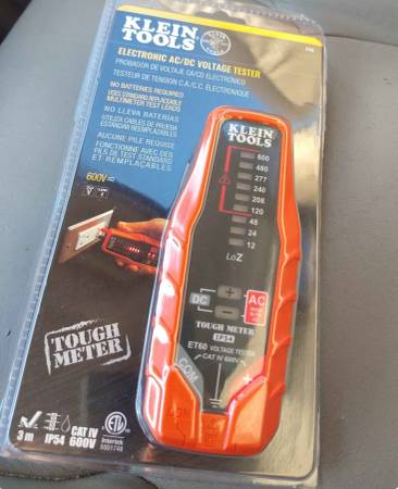 Klein Tough Meter Electronic AC DC Voltage Tester 1
