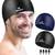 2 Pack Silicone Swim Cap for Men Women, Unisex Adult Swimming Caps for 1 thumbnail
