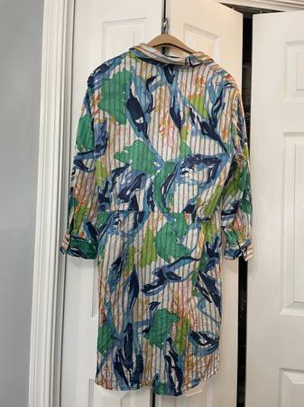 Vestido camisero para mujer Nic + Zoe talla XL, azules/verdes - $35 (Columbia, MO)63471025126147124