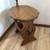 Solid Oak Magazine Rack End Table with Swing Arm Lamp 4 thumbnail