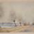 Vintage Framed and Signed German Landscape Watercolor Painting 2 thumbnail