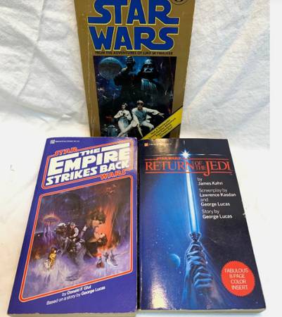 Vintage STAR WARS Trilogy Set 3 Paperback Books Del Rey 1