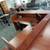 L Shape Cherry Reception Desk Shell Workstation w/ Transaction Top 3 thumbnail