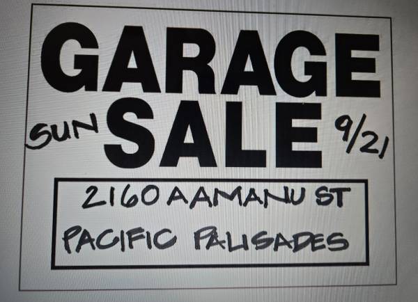 GARAGE SALE (Pacific Palisades)63825497910017120