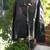 Heavy Men's Black Leather Coat - Wills Club Life - Size Large 1 thumbnail